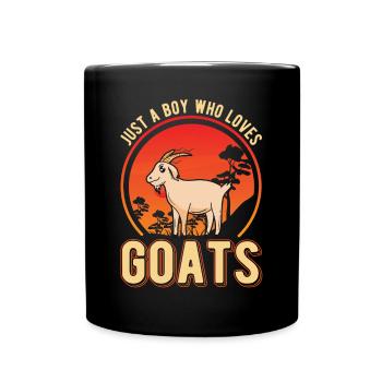 Juste un garçon qui aime les chèvres Chèvres Chèvres Hôte - Mug uni - noir - Devant