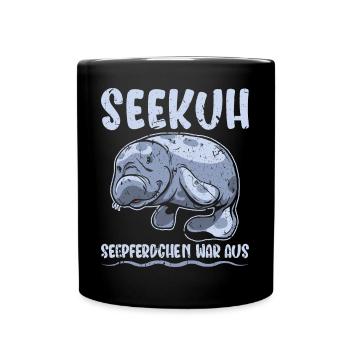 Seekuh Schwimmer Schwimmerin Schwimmen - Tasse einfarbig - Schwarz - Vorne