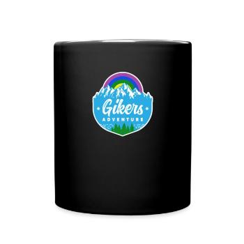 Gay Hiker and Biker Outdoor Activity Theme Gikers - Tasse einfarbig - Schwarz - Vorne