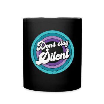 Ne restez pas silencieux Message sur la santé mentale - Mug uni - noir - Devant