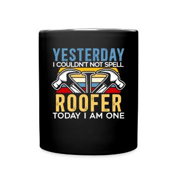 Je suis un couvreur de toit Whisperer toit Ninja Job couvreur - Mug uni - noir - Devant