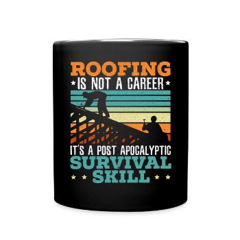 La toiture n’est pas une carrière Roof Whisperer Roof Ninja - Mug uni - noir - Devant