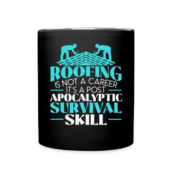 La toiture n’est pas une carrière Roof Whisperer Roof Ninja - Mug uni - noir - Devant