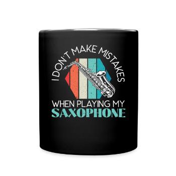 Saxophonist Saxophonist Musiker Instrumentalist - Tasse einfarbig - Schwarz - Vorne
