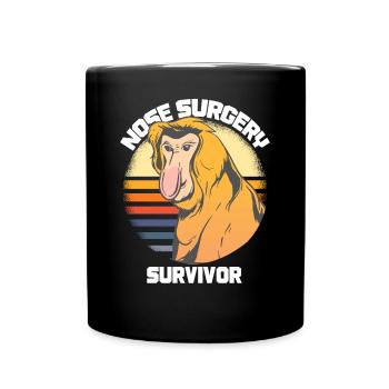 Chirurgie du nez Citation amusante - Mug uni - noir - Devant