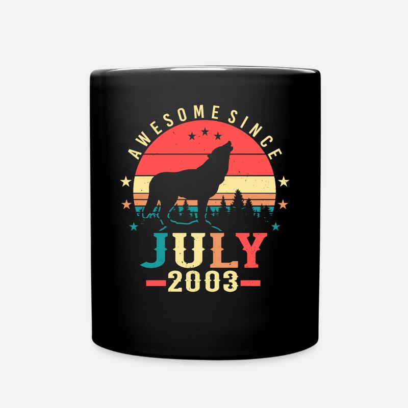 Month of birth July 2003 - Full Colour Mug - black