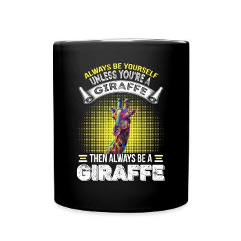 Girafe Soyez vous-même Safari Afrique Jungle - Mug uni - noir - Devant