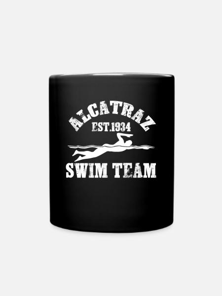 Alcatraz Swimming Team from California - Full Colour Mug - black