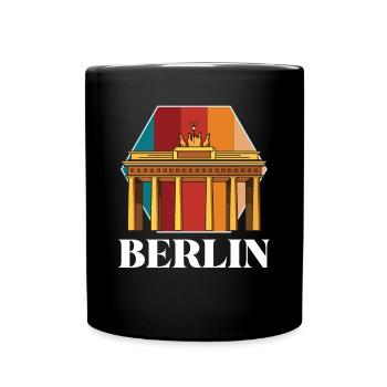 Berlin Brandenburg Gate in Germany - Full Colour Mug - black - Front