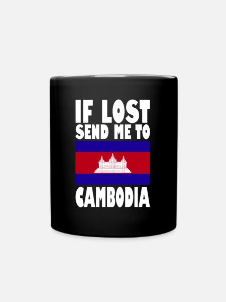 Drapeau du Cambodge Disant - Mug uni - noir