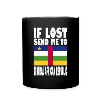 Central African Republic Flag Saying - Full Colour Mug - black - Front