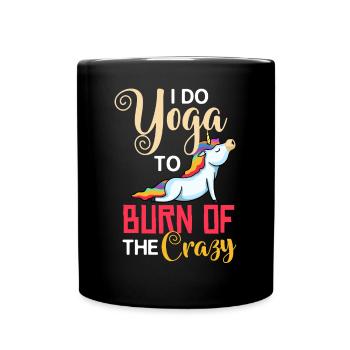 Yoga Licorne Débutant Entraînement Citations Méditation - Mug uni - noir - Devant