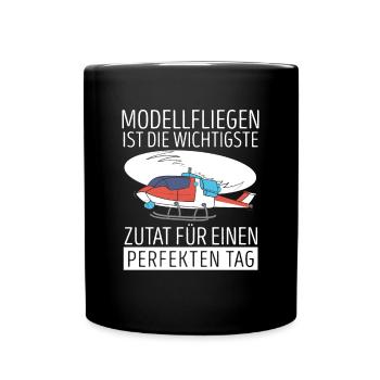 Modellfliegen Ist Die Wichtigste Zutat - Tasse einfarbig - Schwarz - Vorne