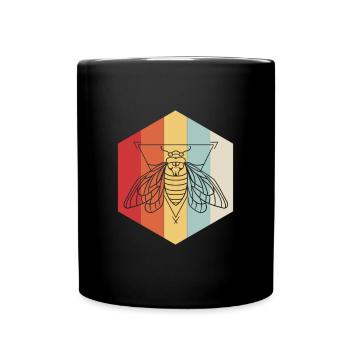 Cicada Retro - Full Colour Mug - black - Front