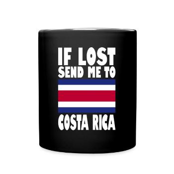 Costa Rica Flag Saying - Full Colour Mug - black - Front