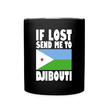 Drapeau de Djibouti - Mug uni - noir - Devant