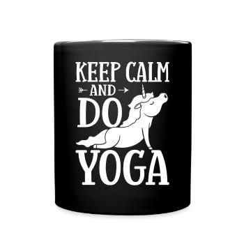 Yoga Licorne Débutant Entraînement Citations Méditation - Mug uni - noir - Devant