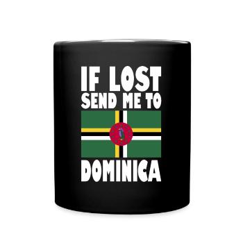 Dominica Flag Saying - Full Colour Mug - black - Front