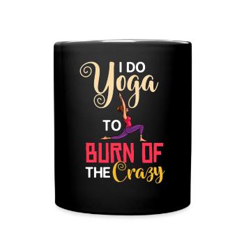 Yoga Licorne Débutant Entraînement Citations Méditation - Mug uni - noir - Devant