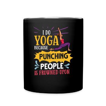 Yoga Licorne Débutant Entraînement Citations Méditation - Mug uni - noir - Devant