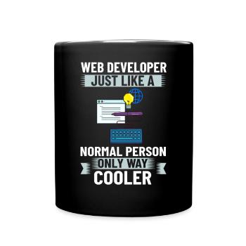 Web Entwicklung Webentwickler Entwickler Manager - Tasse einfarbig - Schwarz - Vorne