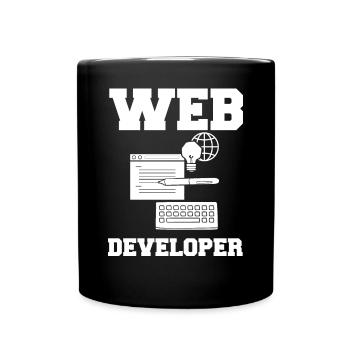 Web Entwicklung Webentwickler Entwickler Manager - Tasse einfarbig - Schwarz - Vorne