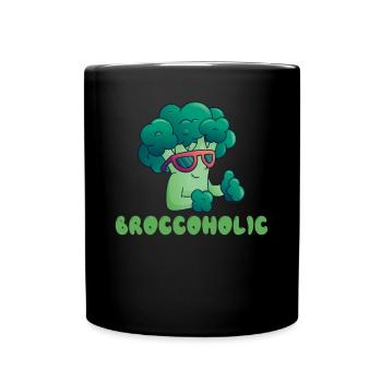 Broccoholic Végétalien Végétarien et Végétarien - Mug uni - noir - Devant