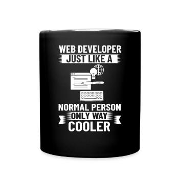 Web Development Web Developer Developer Manager - Full Colour Mug - black - Front