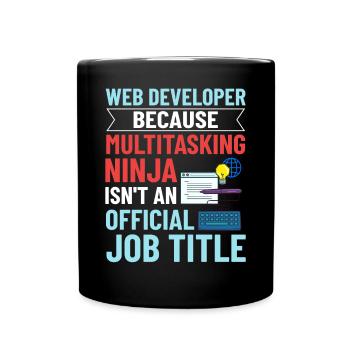 Web Entwicklung Webentwickler Entwickler Manager - Tasse einfarbig - Schwarz - Vorne