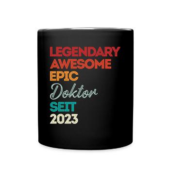 Doktor 2023 Doktorand Promotion Dissertation - Tasse einfarbig - Schwarz - Vorne