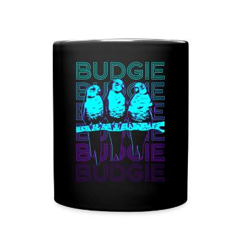 Perruche Perruche Perruche Perruche Cadeau Rétro - Mug uni - noir - Devant