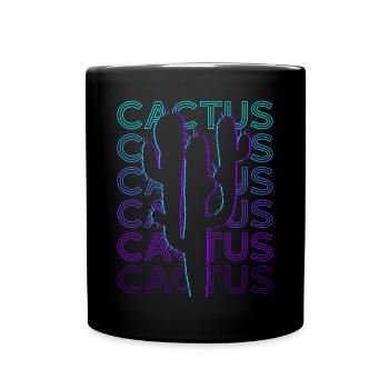 Cactus Cactus Retro Gift - Full Colour Mug - black - Front