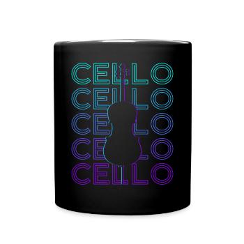 Violoncelle Violoncelliste Rétro Cadeau - Mug uni - noir - Devant