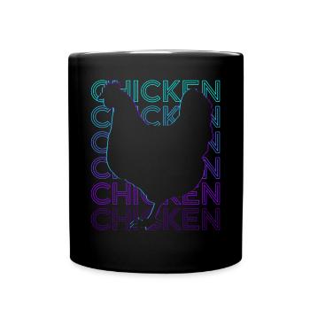 Poulet Rétro Cadeau - Mug uni - noir - Devant