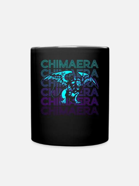 Chimera Ancient Greek Mythology Retro Gift - Full Colour Mug - black
