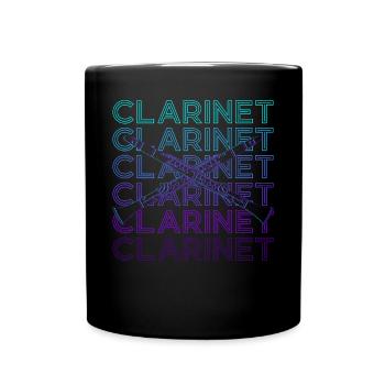 Clarinette Clarinette Clarinette Rétro Cadeau - Mug uni - noir - Devant