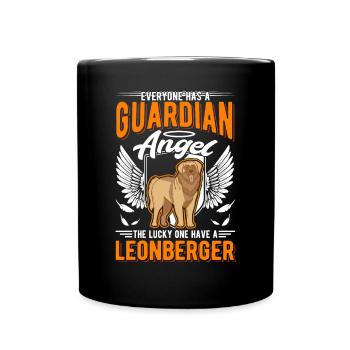 Leonberg Guardian Angel - Full Colour Mug - black - Front