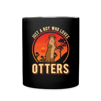Loutre Jeune Loutre de mer - Mug uni - noir - Devant