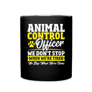 Entwurf Eines Tierschutzbeauftragten Für Eine - Tasse einfarbig - Schwarz - Vorne