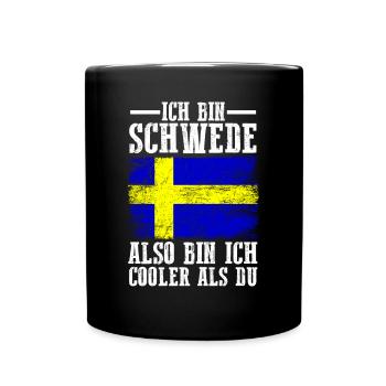 Skandinavien Schweden Schwede Schwedisch - Tasse einfarbig - Schwarz - Vorne