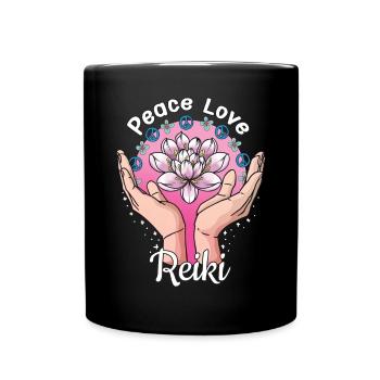 Fleur de Lotus Reiki Master Cadeau - Mug uni - noir - Devant
