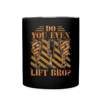 Funny Crane Operator Art - Tasse einfarbig - Schwarz - Vorne