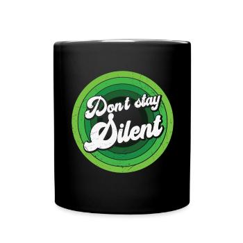 Ne restez pas silencieux Santé mentale verte - Mug uni - noir - Devant