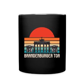 Brandenburg Gate Sunrise Berlin Germany - Full Colour Mug - black - Front