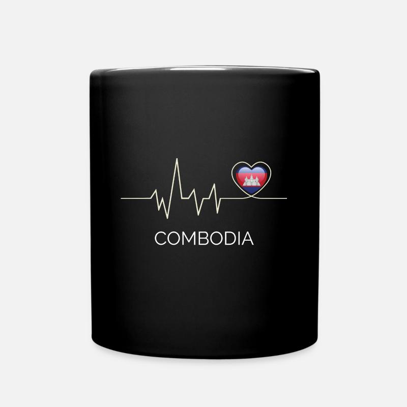 Cambodge Heartbeat Temple Angkor Wat - Mug uni - noir