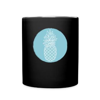 Ananas - Tasse einfarbig - Schwarz - Vorne
