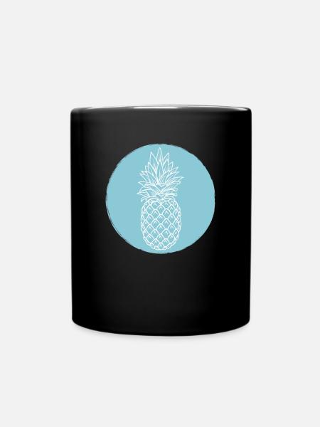 Ananas - Tasse einfarbig - Schwarz