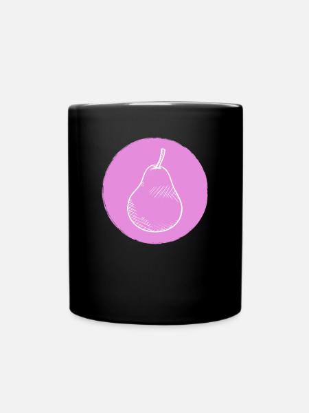 Birne - Tasse einfarbig - Schwarz