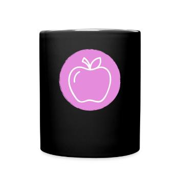 Apfel - Tasse einfarbig - Schwarz - Vorne
