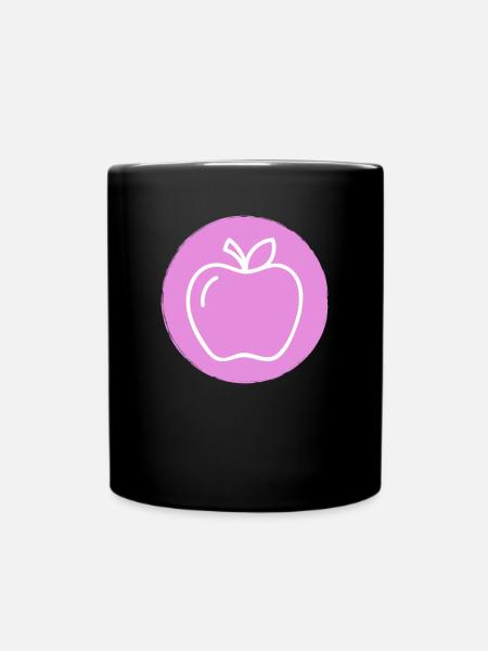 Apfel - Tasse einfarbig - Schwarz